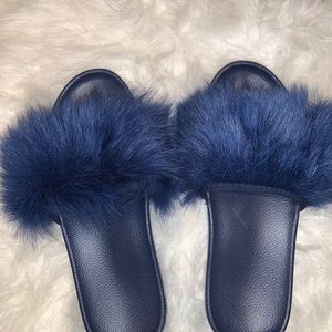 Replica UGG Fur Slides Women Size 9